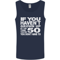 50th Birthday 50 Year Old Don't Grow Up Funny Mens Vest Tank Top Navy Blue