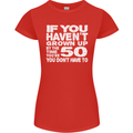 50th Birthday 50 Year Old Don't Grow Up Funny Womens Petite Cut T-Shirt Red