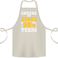 50th Birthday 50 Year Old Funny Alcohol Cotton Apron 100% Organic Natural