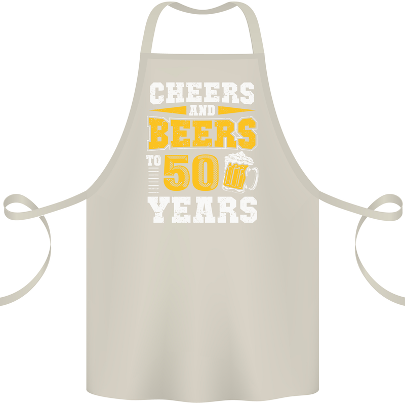50th Birthday 50 Year Old Funny Alcohol Cotton Apron 100% Organic Natural