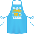 50th Birthday 50 Year Old Funny Alcohol Cotton Apron 100% Organic Turquoise