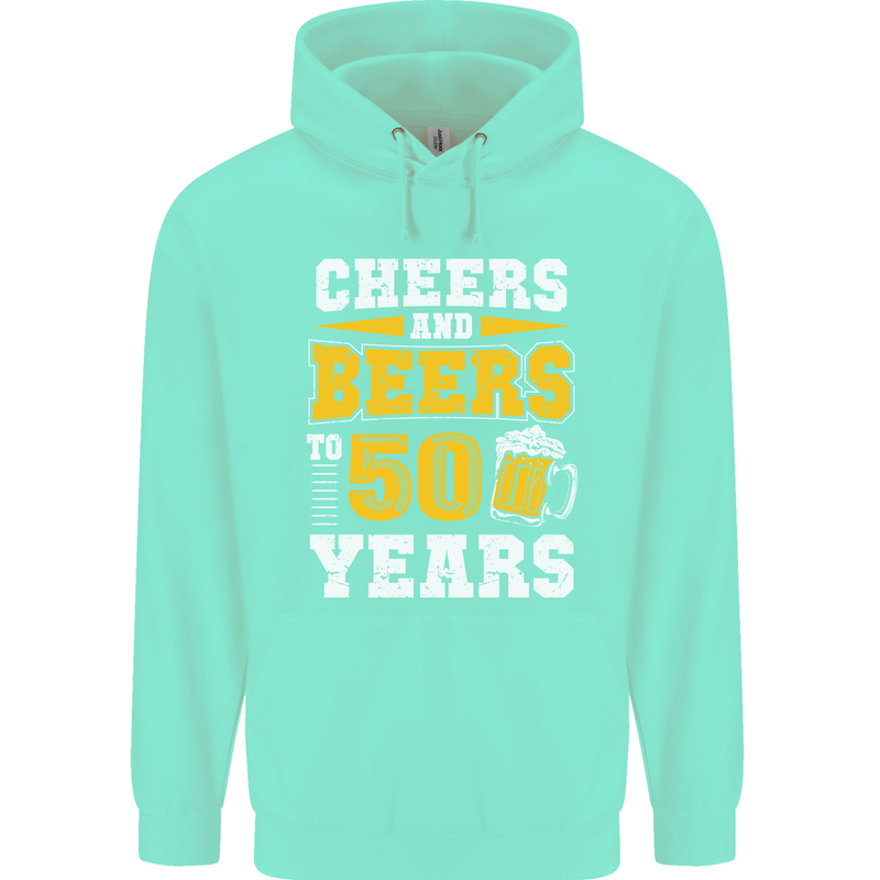 50th Birthday 50 Year Old Funny Alcohol Mens 80% Cotton Hoodie Peppermint