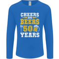 50th Birthday 50 Year Old Funny Alcohol Mens Long Sleeve T-Shirt Royal Blue
