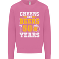 50th Birthday 50 Year Old Funny Alcohol Mens Sweatshirt Jumper Azalea