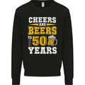 50th Birthday 50 Year Old Funny Alcohol Mens Sweatshirt Jumper Black