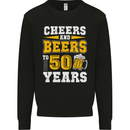 50th Birthday 50 Year Old Funny Alcohol Mens Sweatshirt Jumper Black