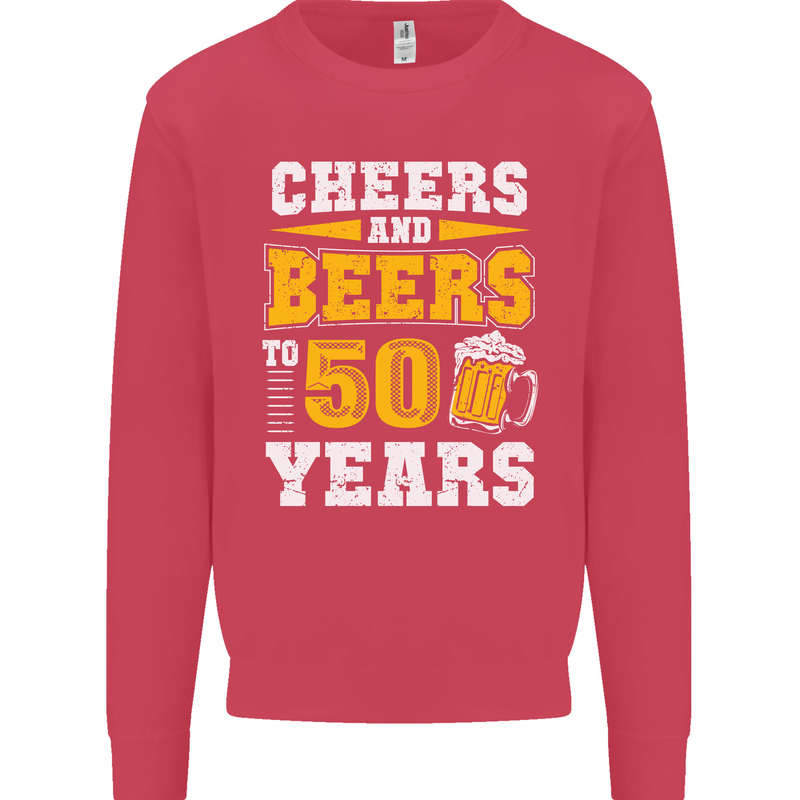 50th Birthday 50 Year Old Funny Alcohol Mens Sweatshirt Jumper Heliconia