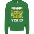 50th Birthday 50 Year Old Funny Alcohol Mens Sweatshirt Jumper Irish Green