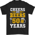 50th Birthday 50 Year Old Funny Alcohol Mens T-Shirt 100% Cotton Black