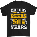 50th Birthday 50 Year Old Funny Alcohol Mens T-Shirt 100% Cotton Black