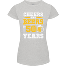 50th Birthday 50 Year Old Funny Alcohol Womens Petite Cut T-Shirt Sports Grey