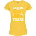 50th Birthday 50 Year Old Funny Alcohol Womens Petite Cut T-Shirt Yellow
