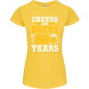 50th Birthday 50 Year Old Funny Alcohol Womens Petite Cut T-Shirt Yellow