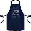 50th Birthday 50 Year Old Geek Funny Maths Cotton Apron 100% Organic Navy Blue