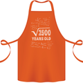 50th Birthday 50 Year Old Geek Funny Maths Cotton Apron 100% Organic Orange
