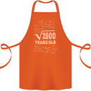 50th Birthday 50 Year Old Geek Funny Maths Cotton Apron 100% Organic Orange