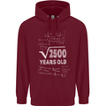 50th Birthday 50 Year Old Geek Funny Maths Mens 80% Cotton Hoodie Maroon