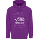 50th Birthday 50 Year Old Geek Funny Maths Mens 80% Cotton Hoodie Purple