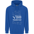 50th Birthday 50 Year Old Geek Funny Maths Mens 80% Cotton Hoodie Royal Blue