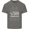 50th Birthday 50 Year Old Geek Funny Maths Mens Cotton T-Shirt Tee Top Charcoal