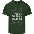50th Birthday 50 Year Old Geek Funny Maths Mens Cotton T-Shirt Tee Top Forest Green