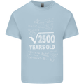 50th Birthday 50 Year Old Geek Funny Maths Mens Cotton T-Shirt Tee Top Light Blue