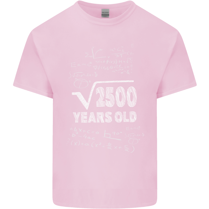 50th Birthday 50 Year Old Geek Funny Maths Mens Cotton T-Shirt Tee Top Light Pink