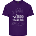 50th Birthday 50 Year Old Geek Funny Maths Mens Cotton T-Shirt Tee Top Purple