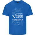 50th Birthday 50 Year Old Geek Funny Maths Mens Cotton T-Shirt Tee Top Royal Blue