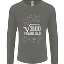 50th Birthday 50 Year Old Geek Funny Maths Mens Long Sleeve T-Shirt Charcoal