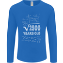 50th Birthday 50 Year Old Geek Funny Maths Mens Long Sleeve T-Shirt Royal Blue
