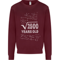 50th Birthday 50 Year Old Geek Funny Maths Mens Sweatshirt Jumper Maroon