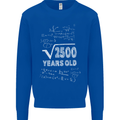 50th Birthday 50 Year Old Geek Funny Maths Mens Sweatshirt Jumper Royal Blue