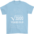 50th Birthday 50 Year Old Geek Funny Maths Mens T-Shirt 100% Cotton Light Blue