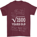 50th Birthday 50 Year Old Geek Funny Maths Mens T-Shirt 100% Cotton Maroon