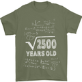 50th Birthday 50 Year Old Geek Funny Maths Mens T-Shirt 100% Cotton Military Green