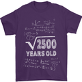 50th Birthday 50 Year Old Geek Funny Maths Mens T-Shirt 100% Cotton Purple