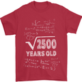 50th Birthday 50 Year Old Geek Funny Maths Mens T-Shirt 100% Cotton Red