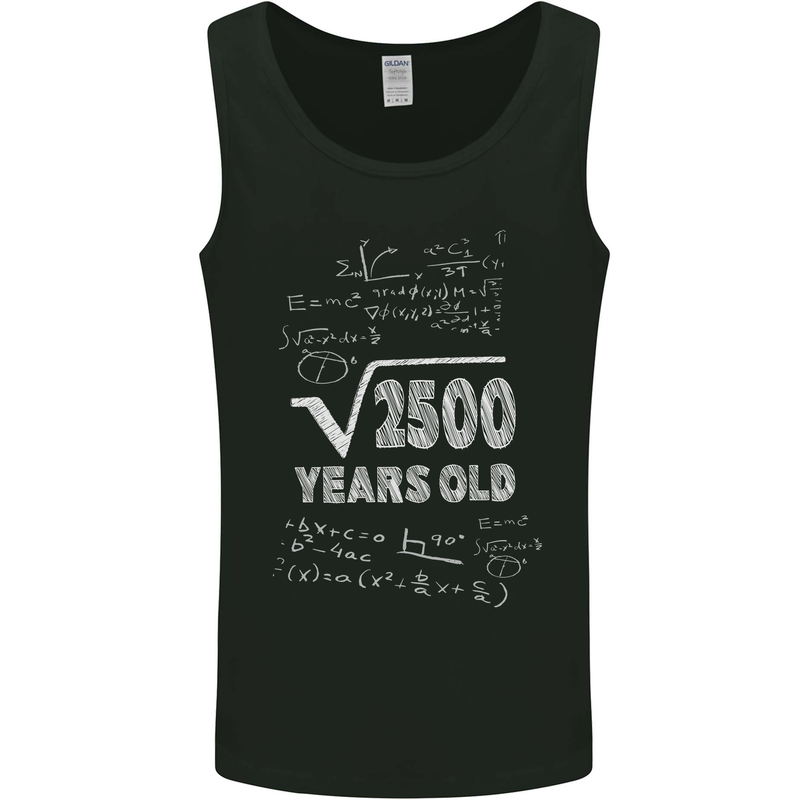 50th Birthday 50 Year Old Geek Funny Maths Mens Vest Tank Top Black