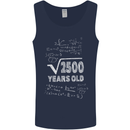 50th Birthday 50 Year Old Geek Funny Maths Mens Vest Tank Top Navy Blue