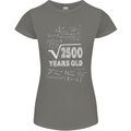 50th Birthday 50 Year Old Geek Funny Maths Womens Petite Cut T-Shirt Charcoal