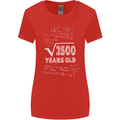 50th Birthday 50 Year Old Geek Funny Maths Womens Wider Cut T-Shirt Red