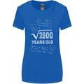 50th Birthday 50 Year Old Geek Funny Maths Womens Wider Cut T-Shirt Royal Blue