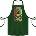 50th Birthday 50 Year Old Level Up Gamming Cotton Apron 100% Organic Forest Green