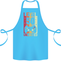 50th Birthday 50 Year Old Level Up Gamming Cotton Apron 100% Organic Turquoise