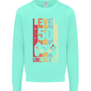 50th Birthday 50 Year Old Level Up Gamming Mens Sweatshirt Jumper Peppermint