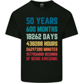 50th Birthday 50 Year Old Mens Cotton T-Shirt Tee Top Black