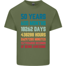 50th Birthday 50 Year Old Mens Cotton T-Shirt Tee Top Military Green