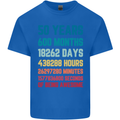 50th Birthday 50 Year Old Mens Cotton T-Shirt Tee Top Royal Blue