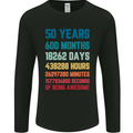 50th Birthday 50 Year Old Mens Long Sleeve T-Shirt Black